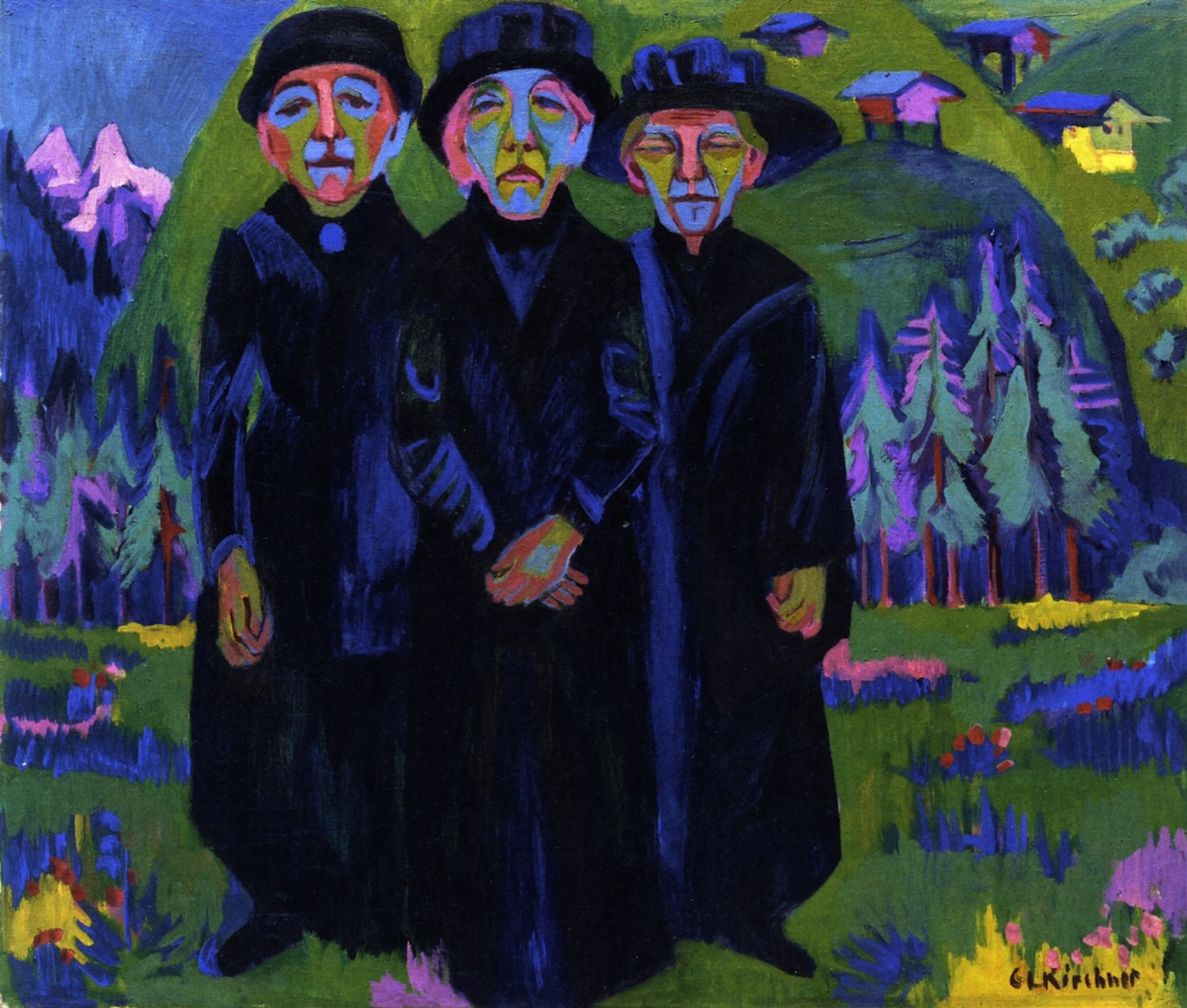 Three elderly women, 1926, 130×110 cm by Ernst Ludwig Kirchner: History,  Analysis & Facts | Arthive