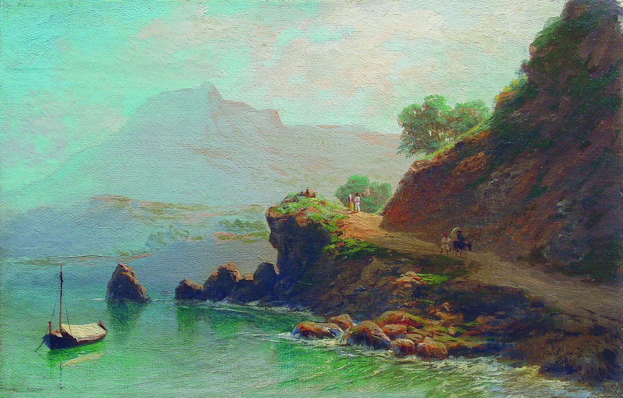Lev Feliksovich Lagorio. Bay. On a mountain road along the coast