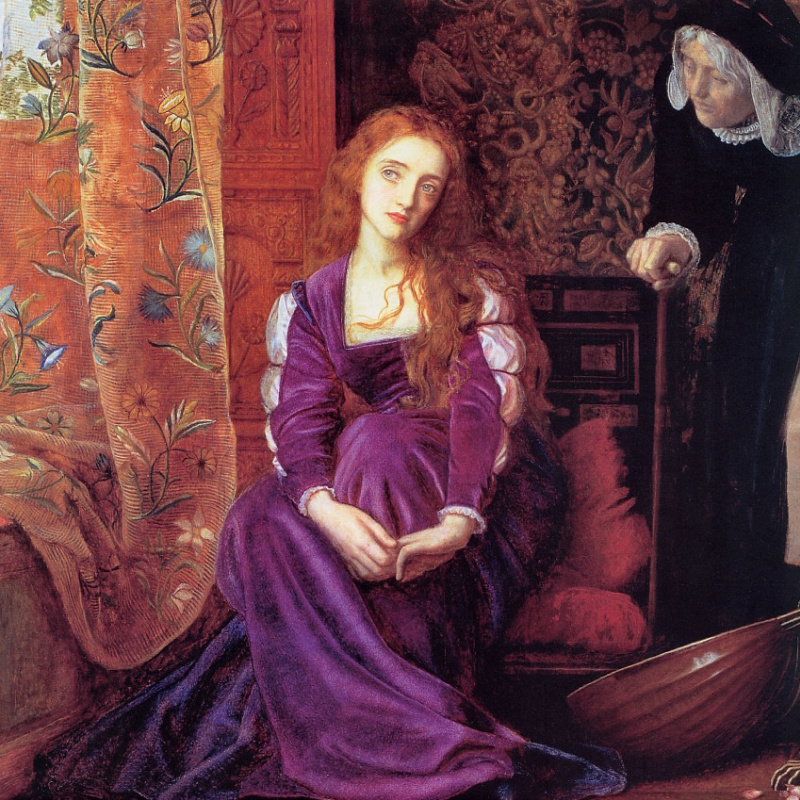 Arthur Hughes. It hurts the heart (Juliet and her nanny). Fragment