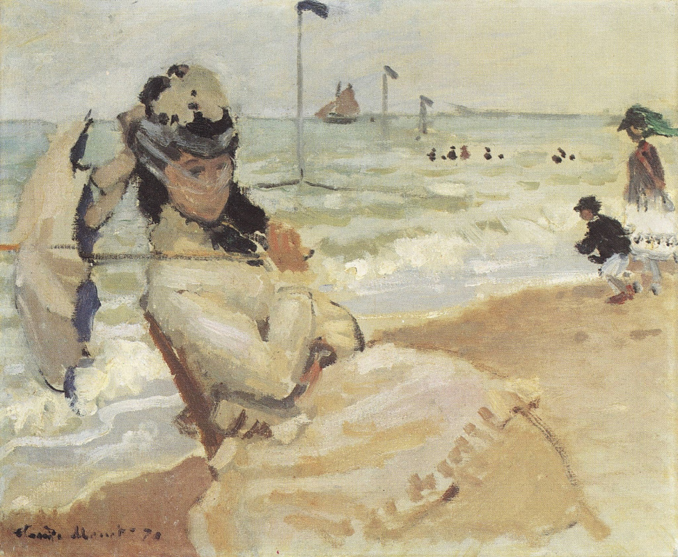 Claude Monet. Camille on the coast of Trouville