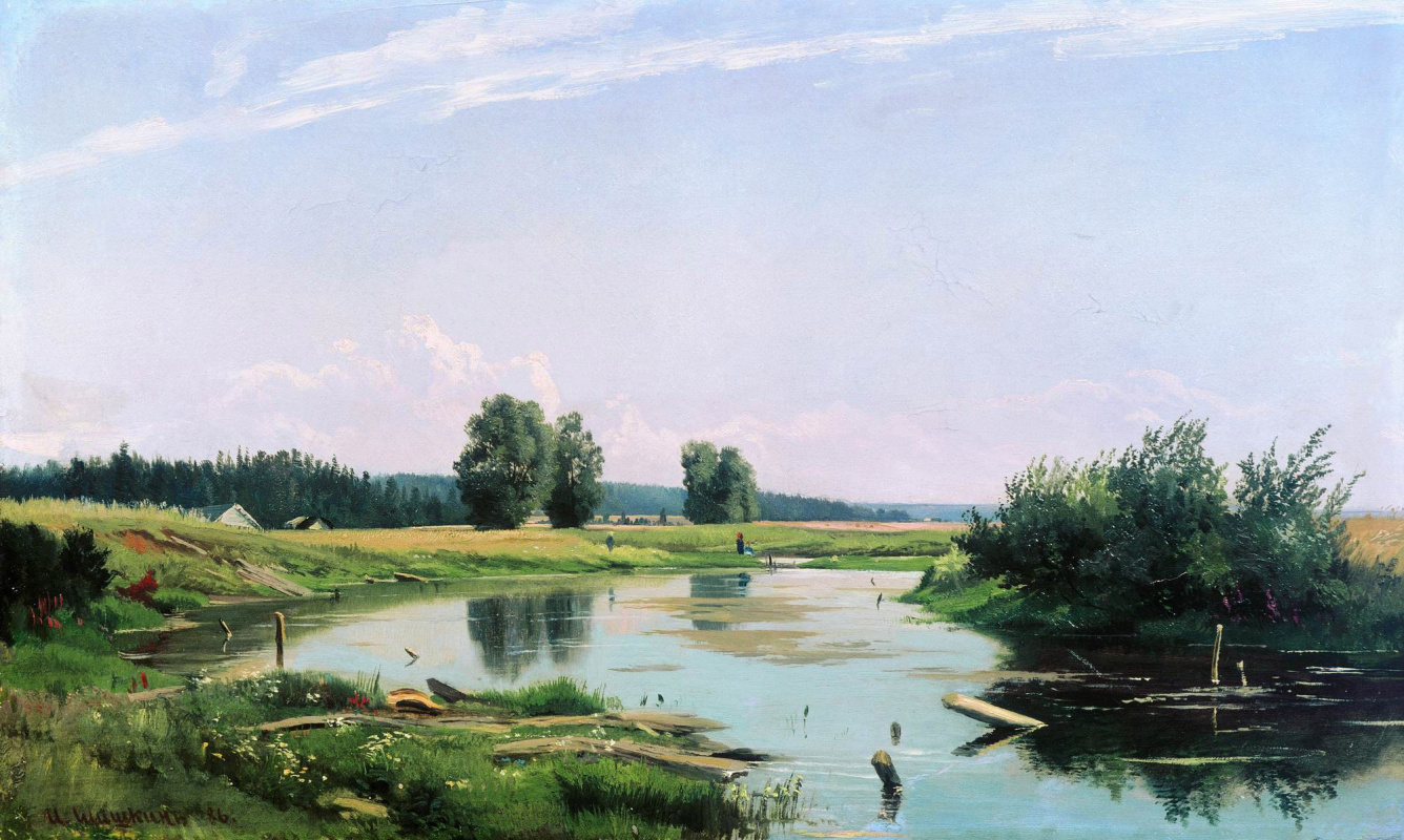 Ivan Ivanovich Shishkin. Landscape with a lake