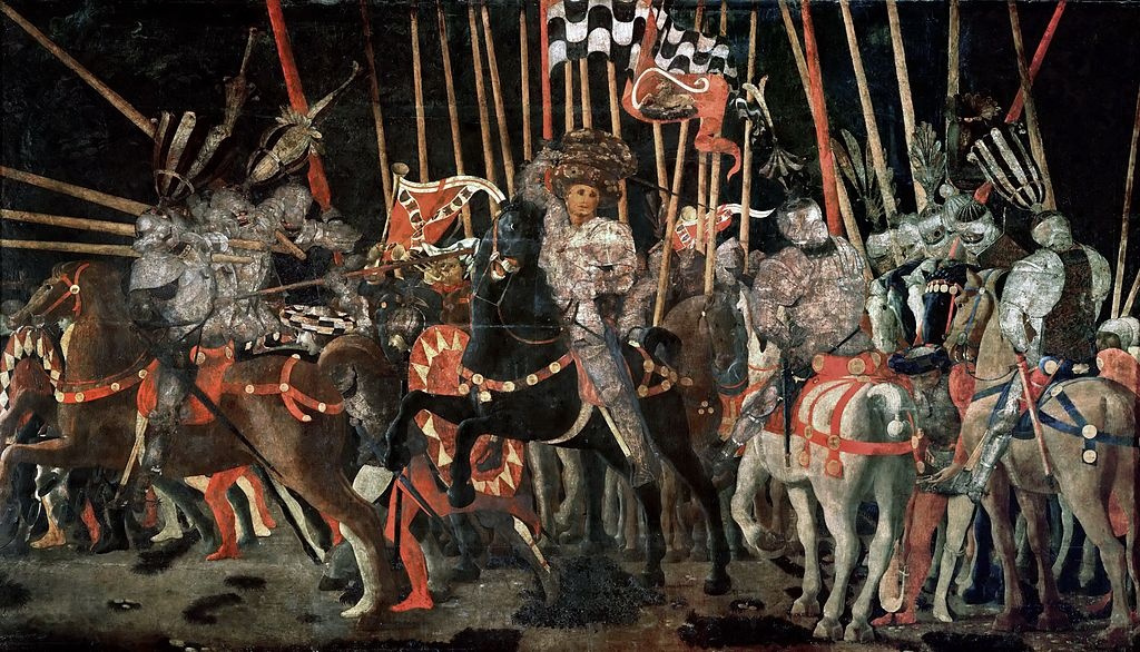 Paolo Uccello. Schlacht von San Romano. Angriff von Micheletto da Cotinola