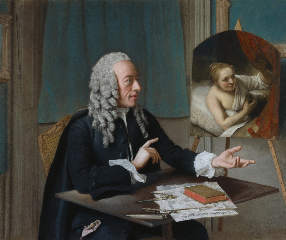 Jean-Etienne Liotard. François Tronchin with Rembrandt