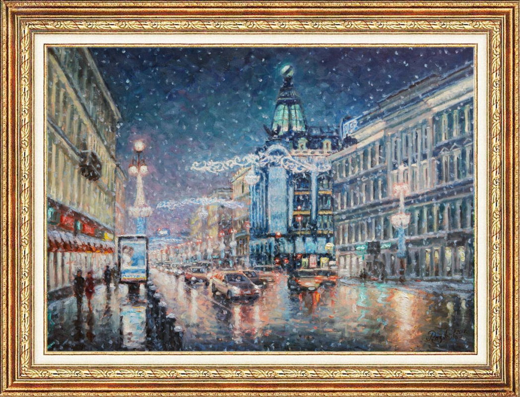Igor Razzhivin. Christmas lights Nevsky Prospekt.