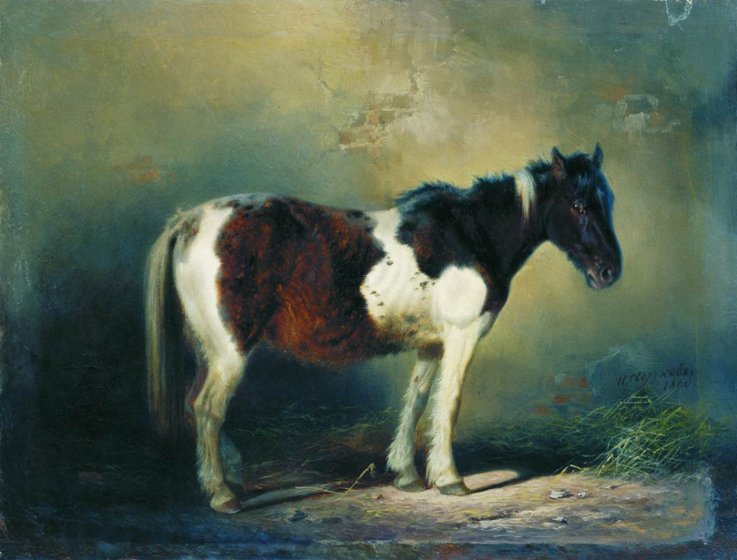 Nikolay Egorovich Sverchkov. Schecken Pferd. 1860