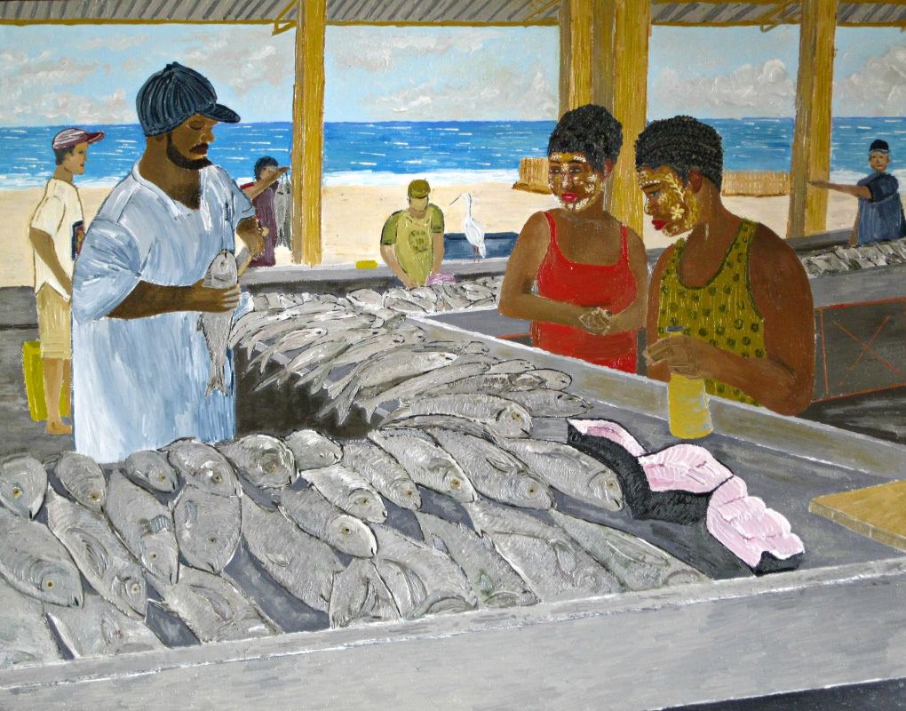 On the market the Seychelles