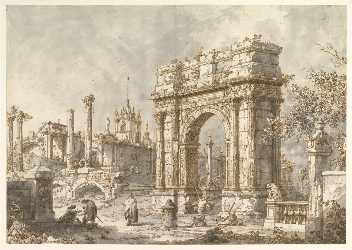 Giovanni Antonio Canal (Canaletto). Triumphal Arch
