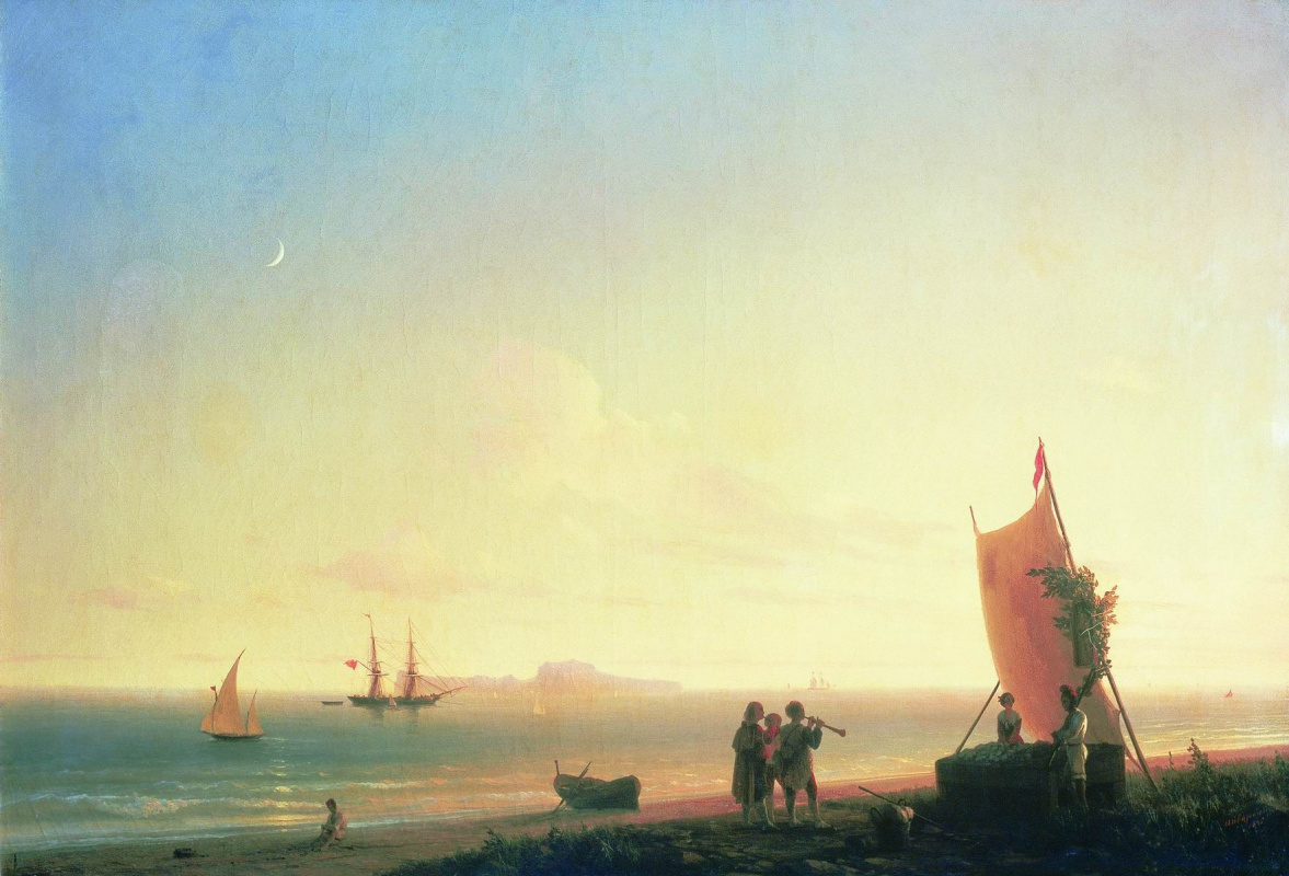 Ivan Aivazovsky. View of Capri