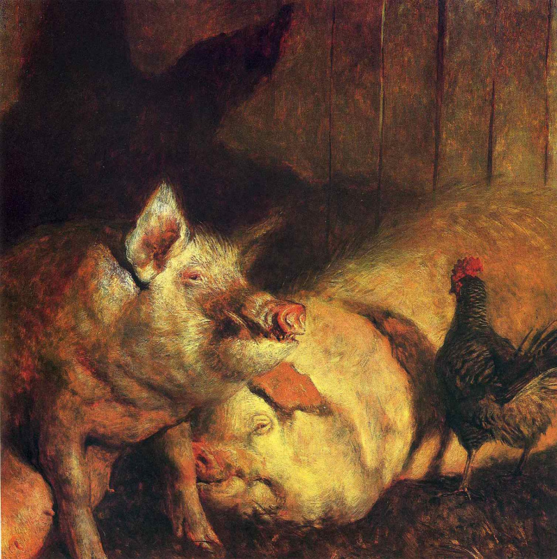 Jamie Wyeth. Pig night