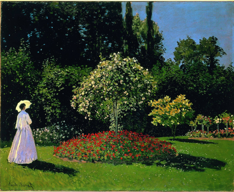 Claude Monet. Lady in the garden Sainte-Adresse