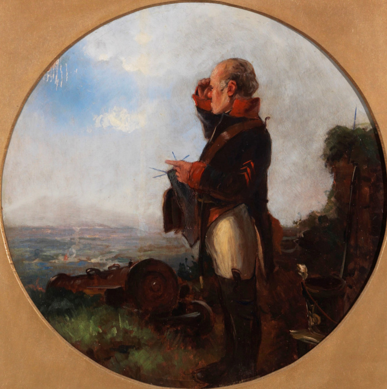 Karl Spitzweg. 一个士兵与编后