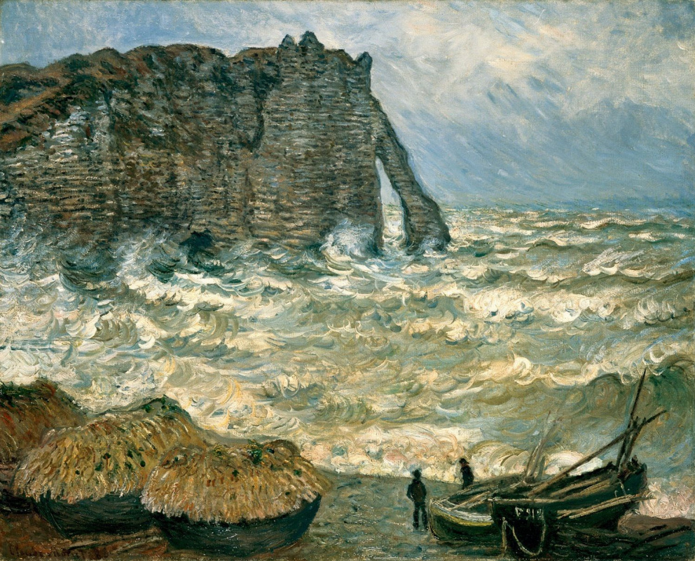 Claude Monet. The excitement of the sea in Étretat