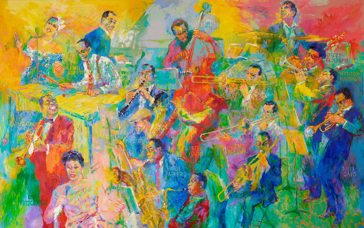 LeRoy Neiman. Big band