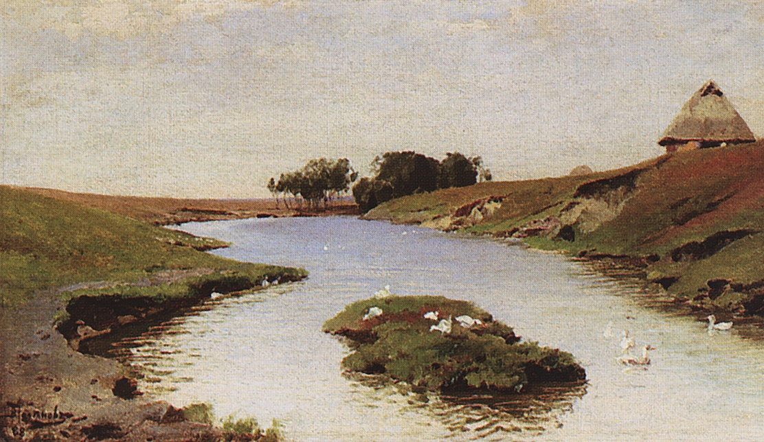 Vasily Polenov. Landscape with a river