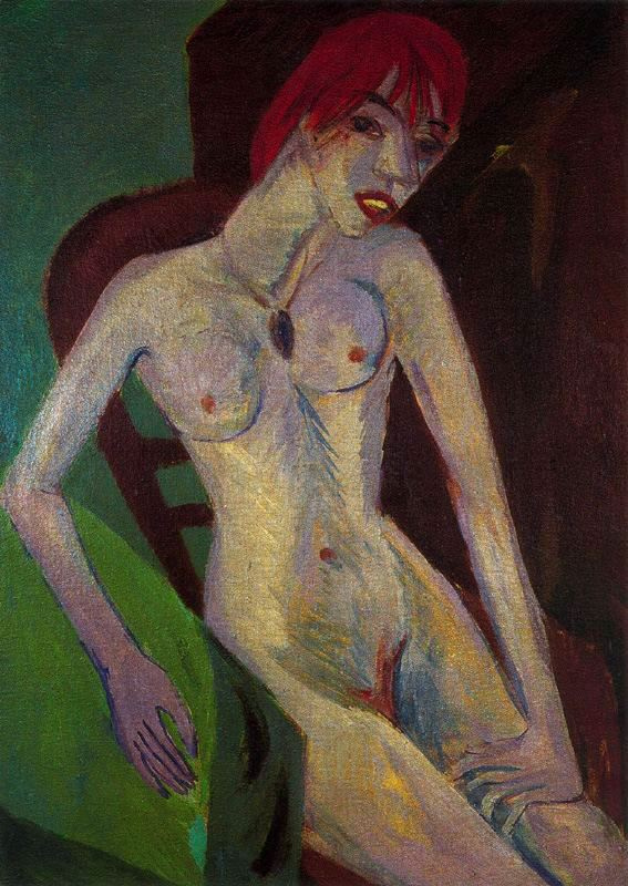 Ernst Ludwig Kirchner. Woman with red hair