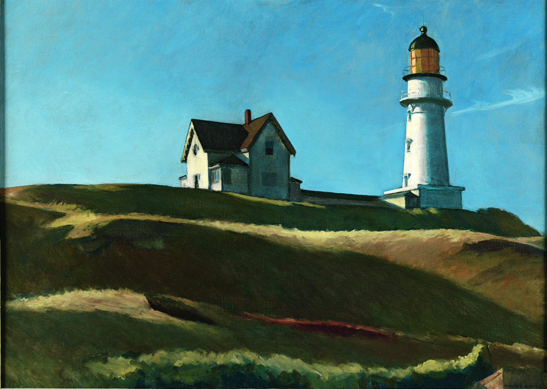 Edward Hopper. The hill with the lighthouse