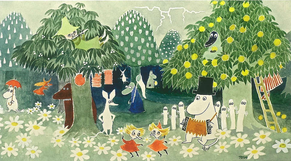 Tove Jansson. Cover for the book by T. Jansson about the Moomin