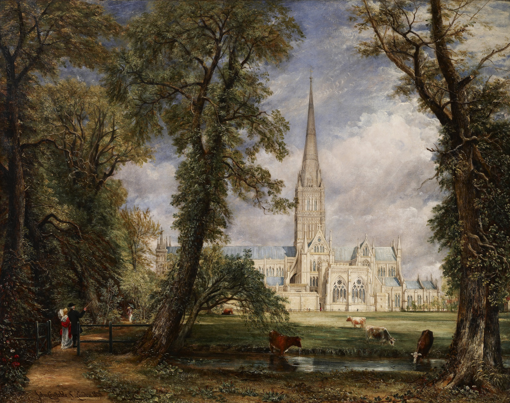 John Constable. View of Salisbury Cathedral from Bishop's garden II