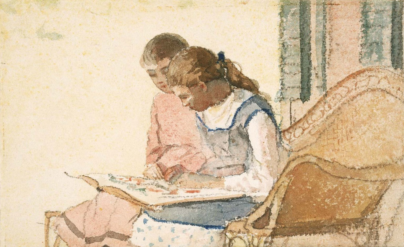 Winslow Homer. Two girls with a book