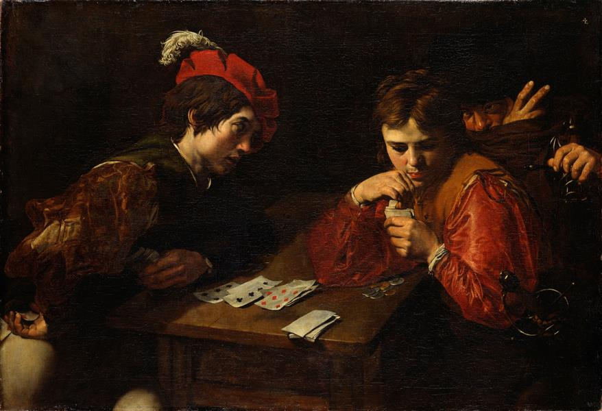 Valentine de Boulogne. Card tricksters