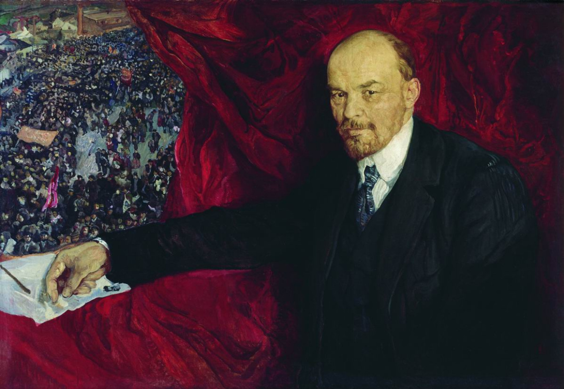 Isaac Brodsky. Lenin and the manifestation