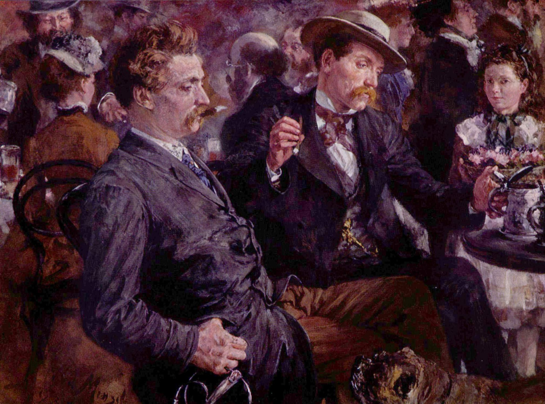 Adolf Friedrich Erdmann von Menzel. In the pub on the air