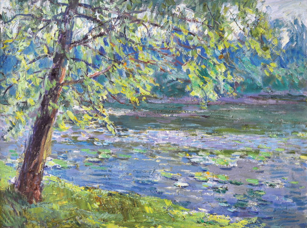 Nikolay Petrovich Glushchenko. Summer pond with water lilies