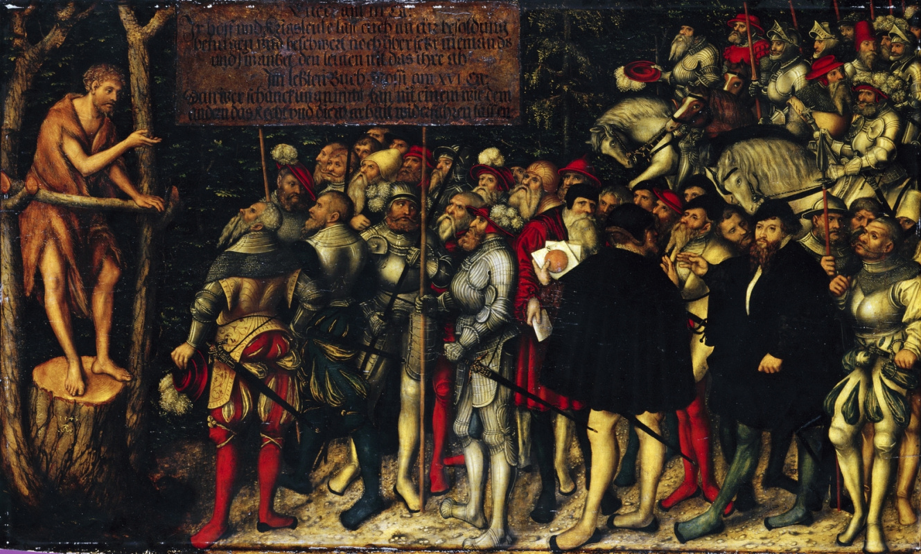 Lucas Cranach the Younger. Проповедь святого Иоанна Крестителя. 1543