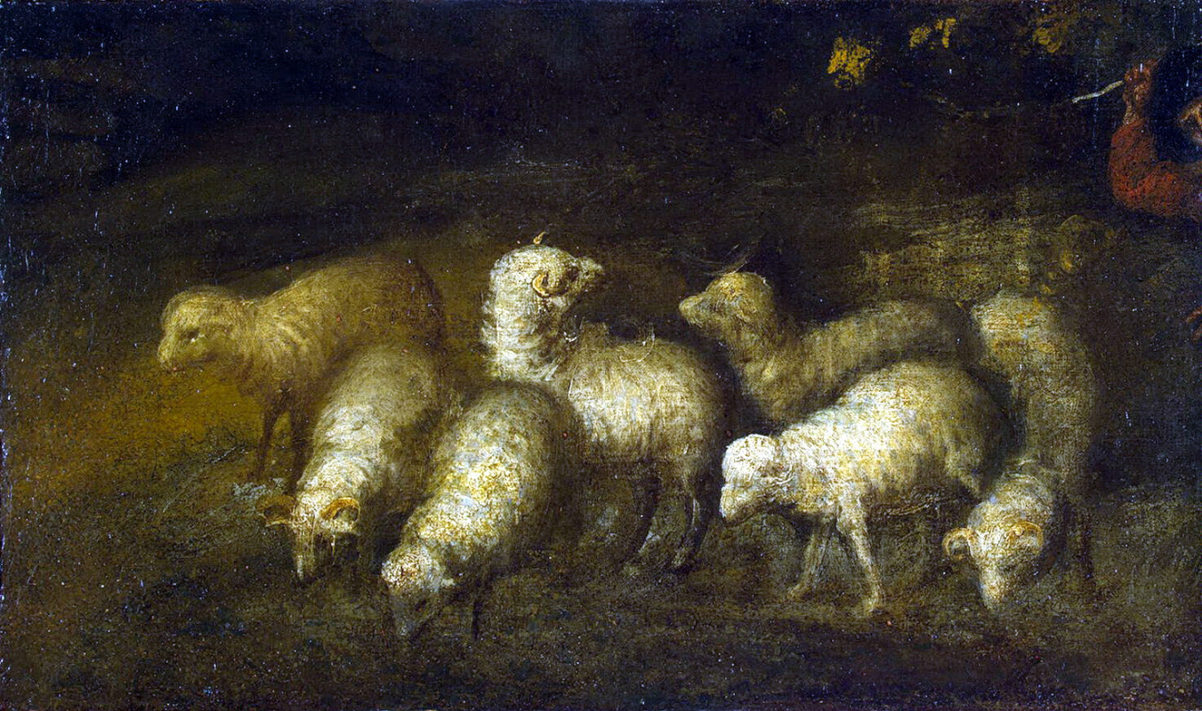 Bartolomé Esteban Murillo. Sheep at the watering
