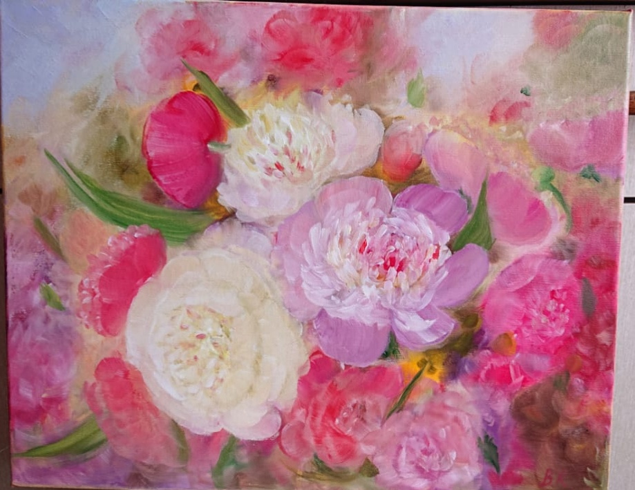 Valeria Kostromina. Painting "Peonies"