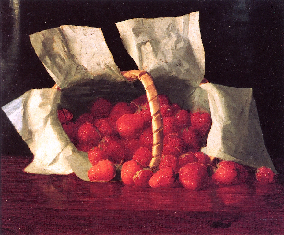 William Joseph McCloskey. Basket of strawberries