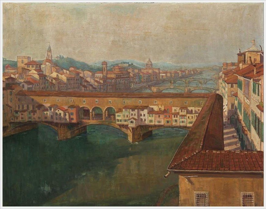 Einar Wegener (Lily Elbe). Ponte Vecchio, Florence