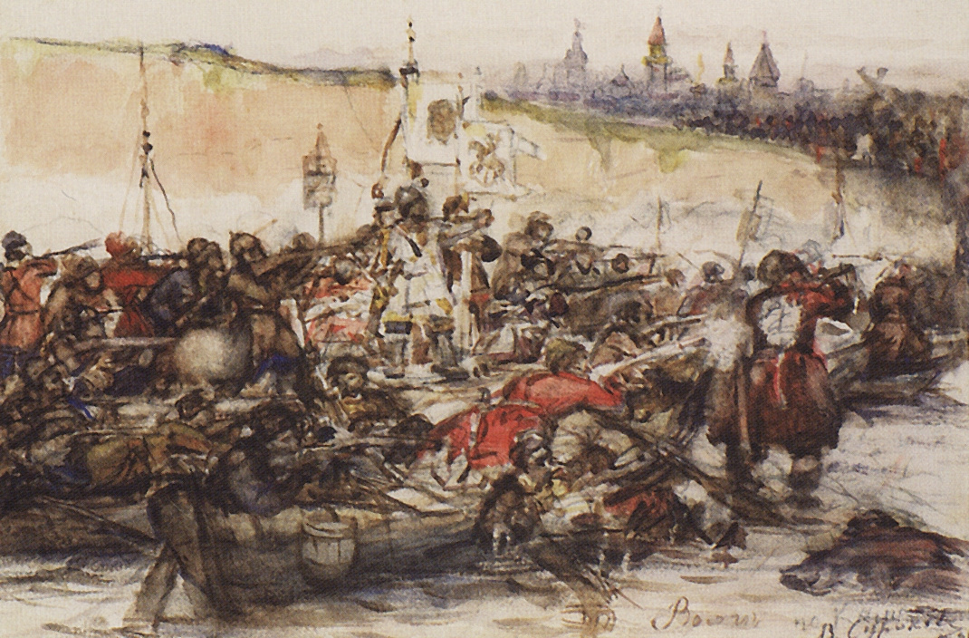 Vasily Ivanovich Surikov. The Conquest Of Siberia By Yermak. A sketch of the composition