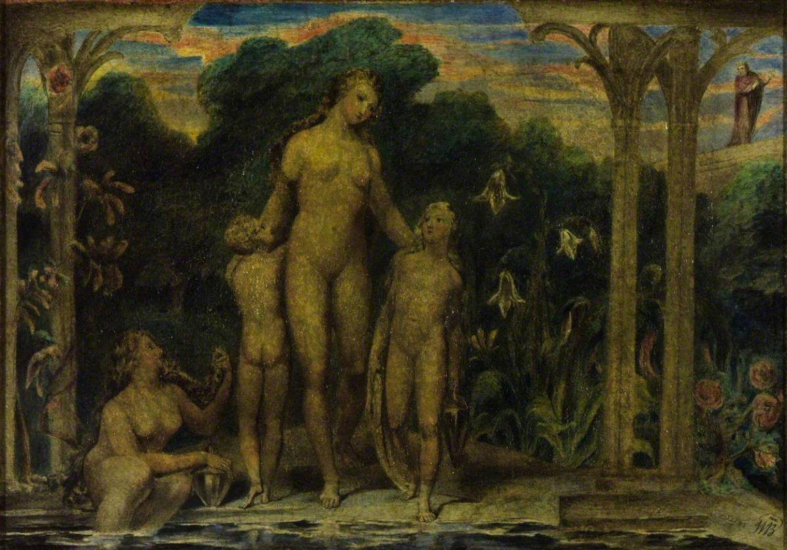 William Blake. Bathing Bathsheba