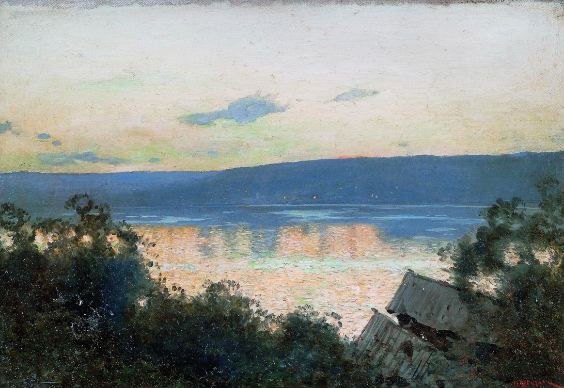 Isaac Levitan. Evening on the Volga