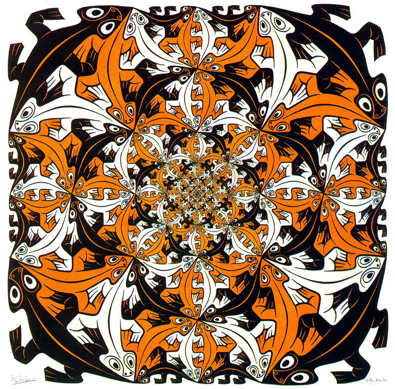 Maurits Cornelis Escher. Less and less
