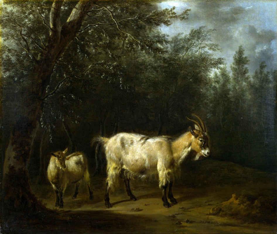 Adrian van de Velde. Goat and kid