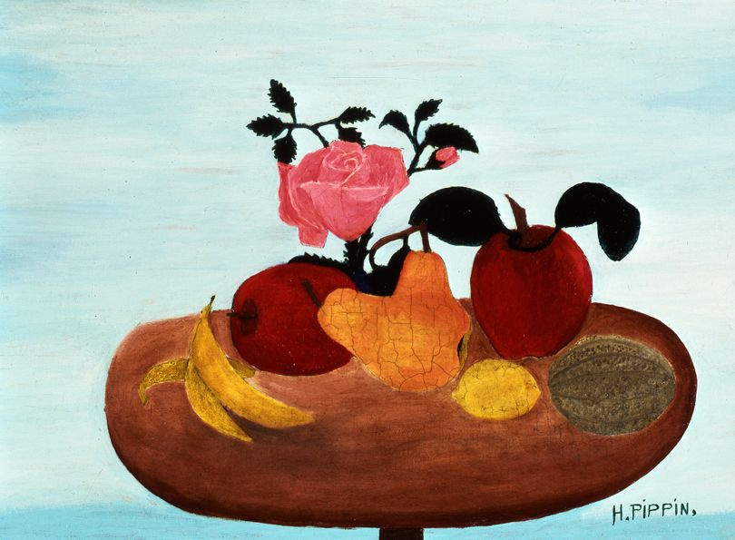 Horace Pippin. Still life with a curved table