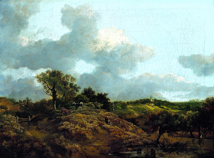 Thomas Gainsborough. Landscape with sitting on the slope of the shepherd