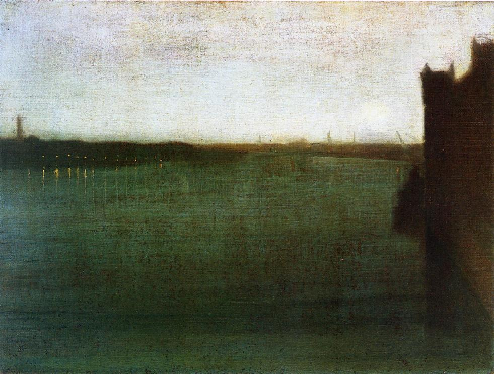 James Abbot McNeill Whistler. Gray-Golden Nocturne. Westminster bridge