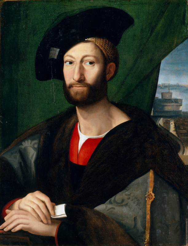 Raphael Sanzio. Portrait of Giuliano de ' Medici, Duke of Nemours