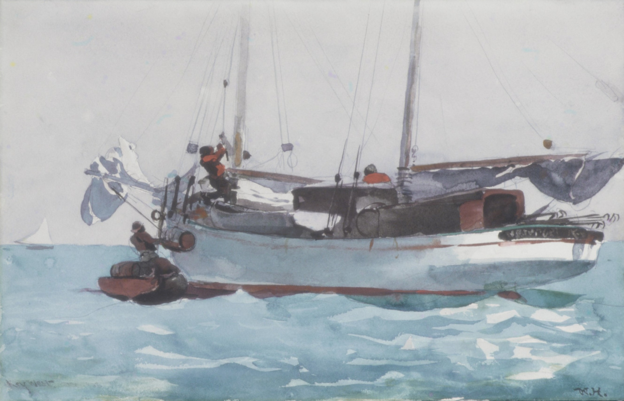 Winslow Homer. The reception provisions on the schooner, Key West