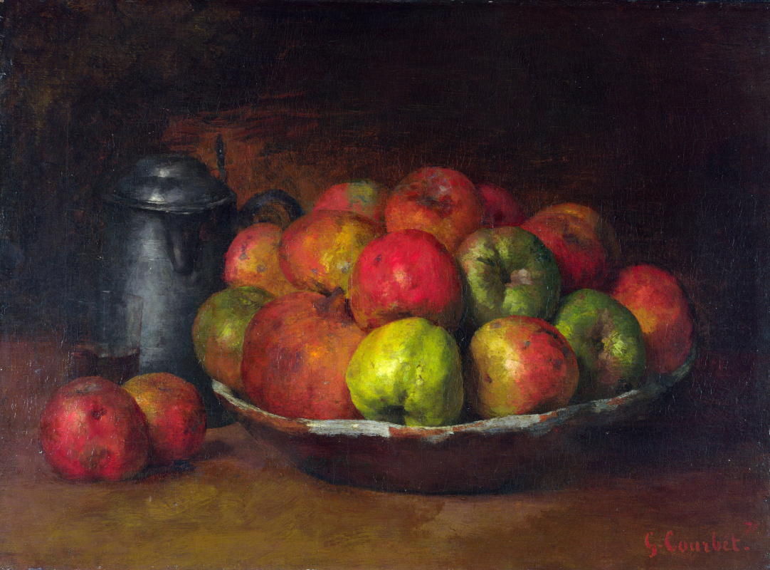 Gustave Courbet. Still life with apples and pomegranates