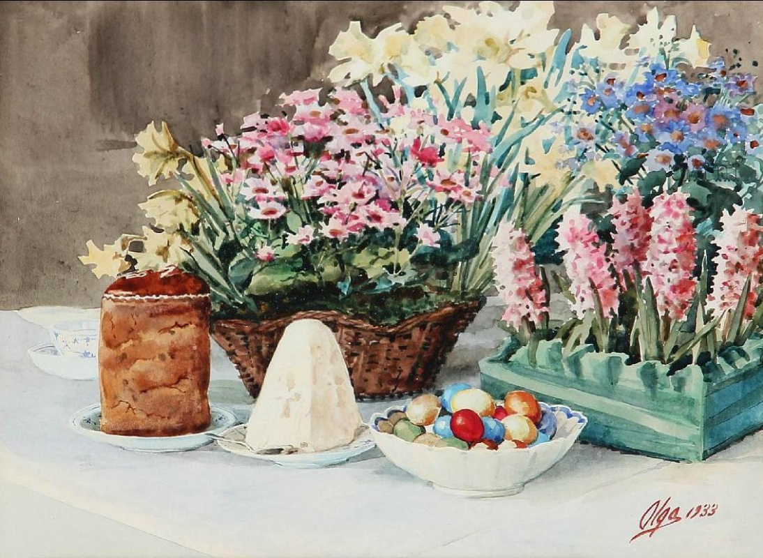 Olga Alexandrovna Romanova. Easter still life