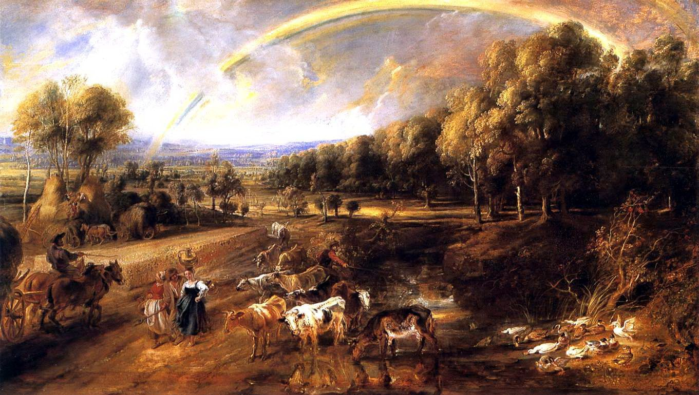 Peter Paul Rubens. Landschaft mit einem Regenbogen