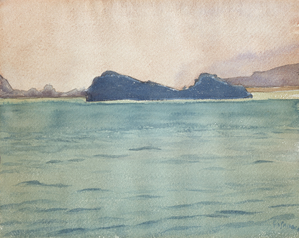 Giovanni Giacometti. View at lake Sils