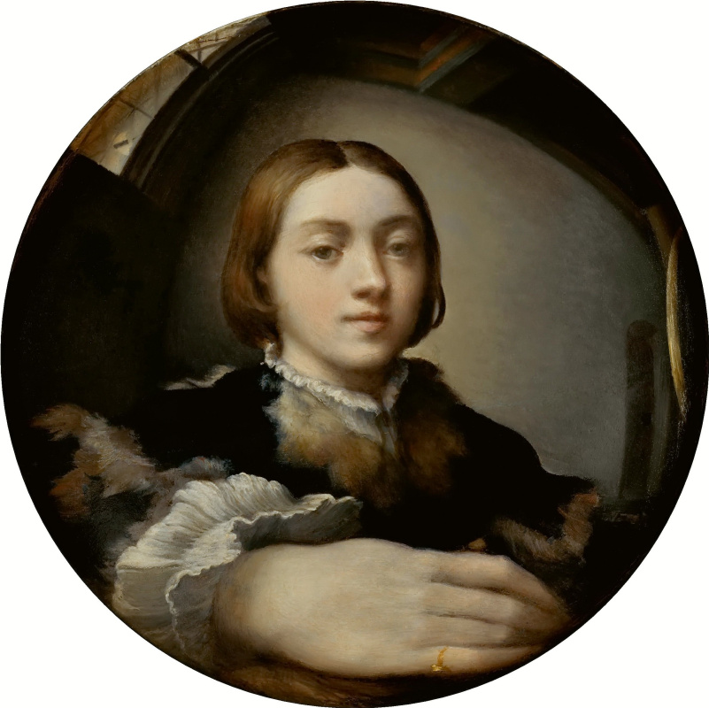 Francesco Parmigianino. Selbstporträt in einem konvexen Spiegel