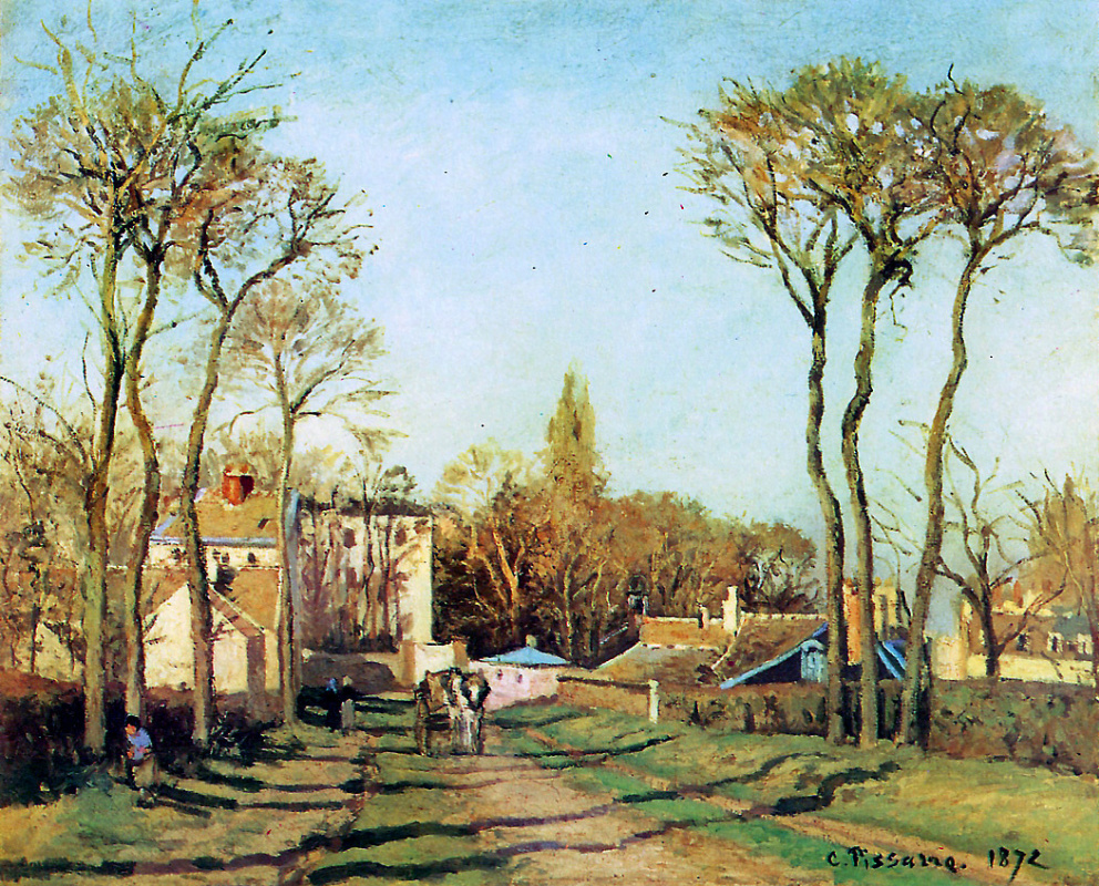 Camille Pissarro. The entrance to the village of Voisins