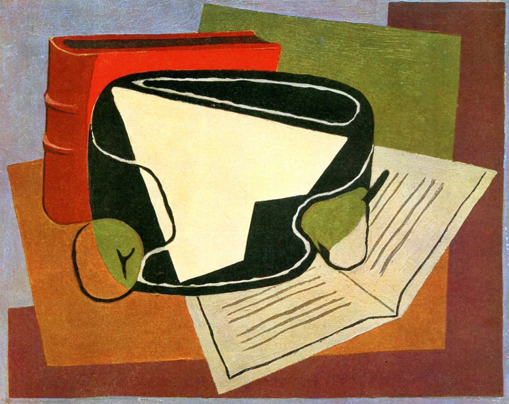 Juan Gris. Book and fruit bowl