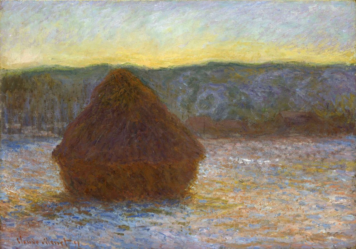 Claude Monet. Haystack (Thaw, Sunset)